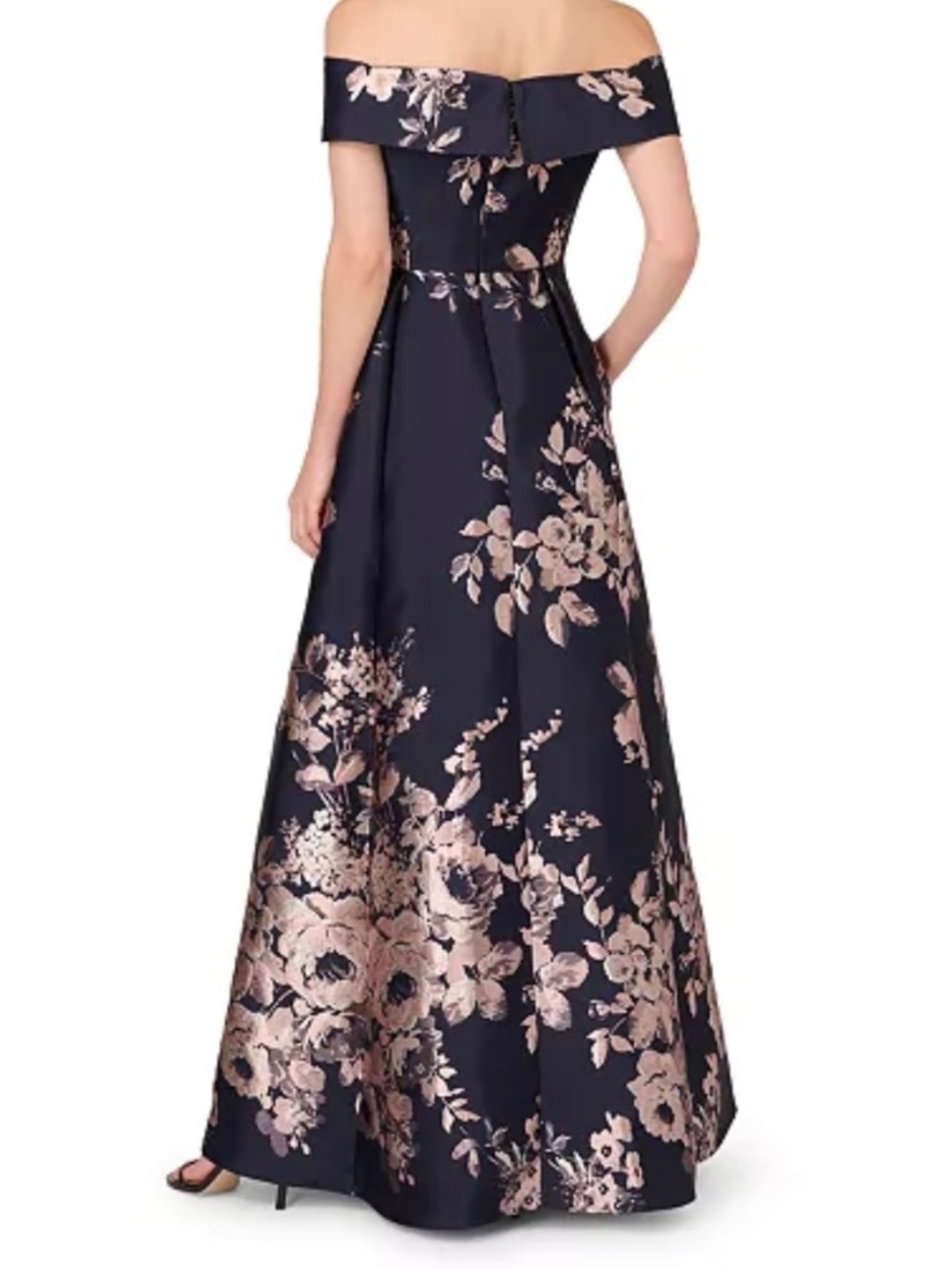 Adrianna Papell Women's Floral Print Off-The-Shoulder Dress, size 6